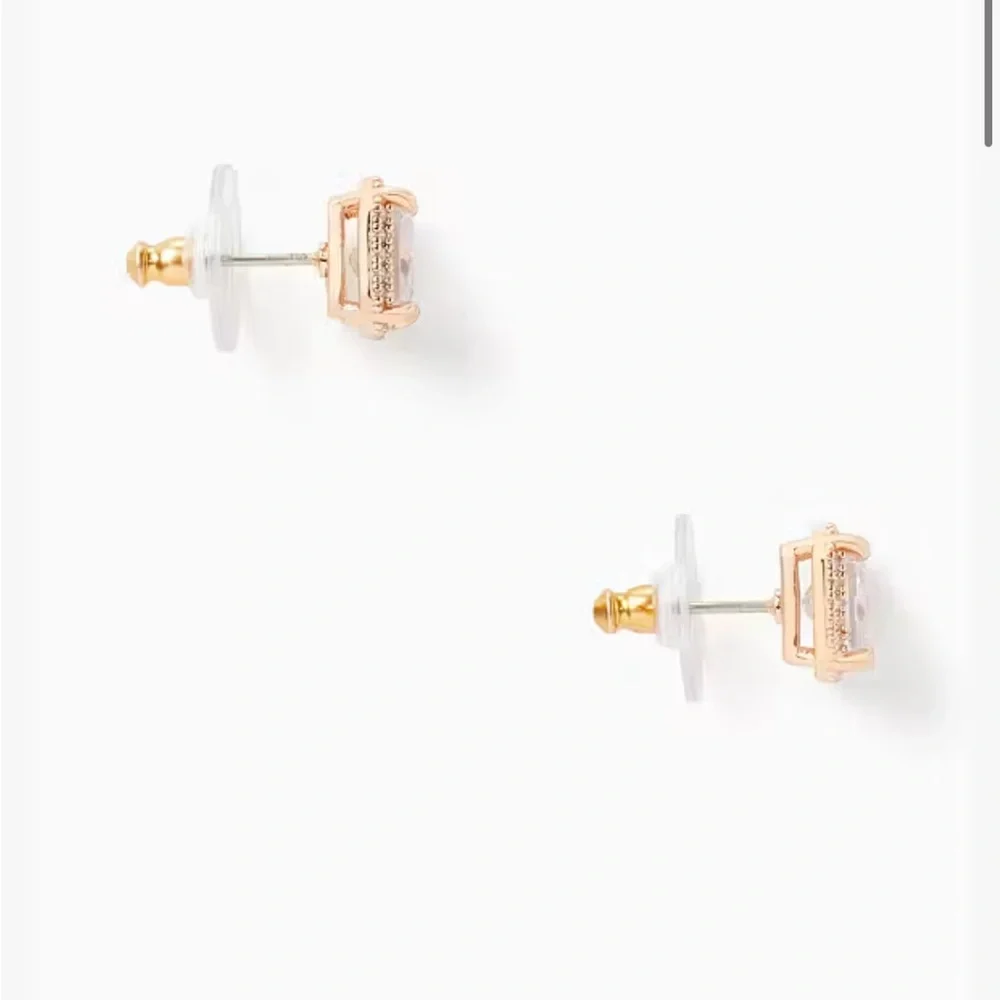 KATE SPADE• SAVE THE DATE ROSE GOLD STUDS